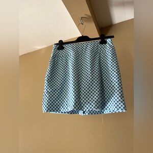 Fairway & Greene blue and white gingham mini skirt ⛳️🦋🐚